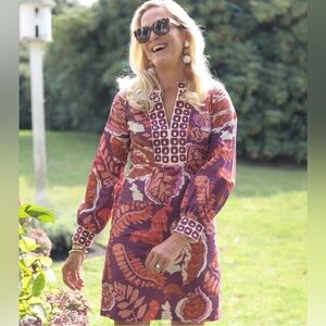 NWT CK Bradley Tangerine Dress, Puma Plum, Small